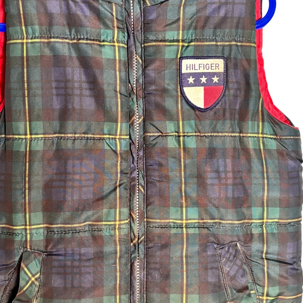 Kids‎ Tommy Hilfiger Plaid Puffer Vest Red Lined Size 3T - Picture 2 of 10